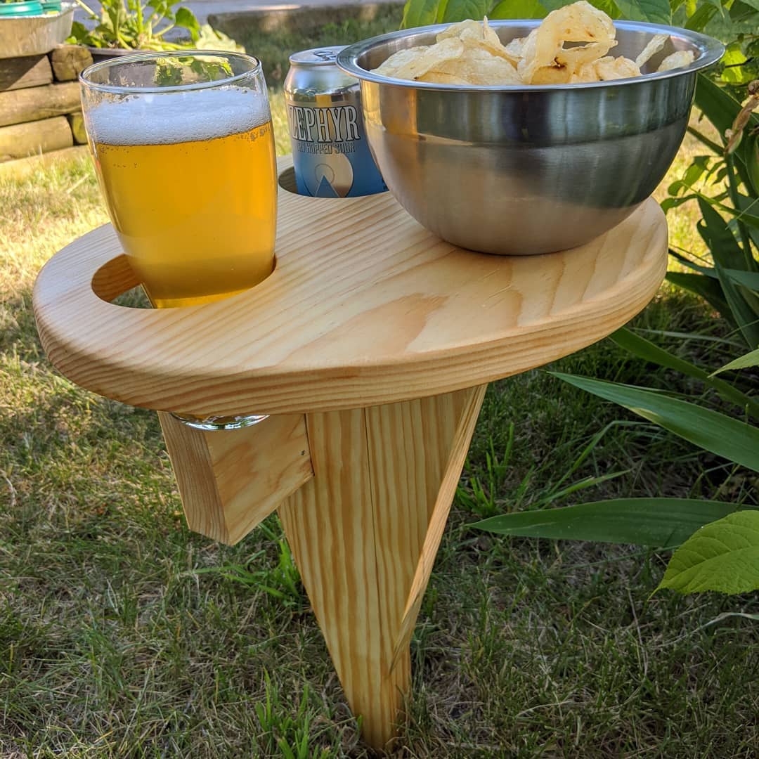 Personal Garden Spike Beer Table