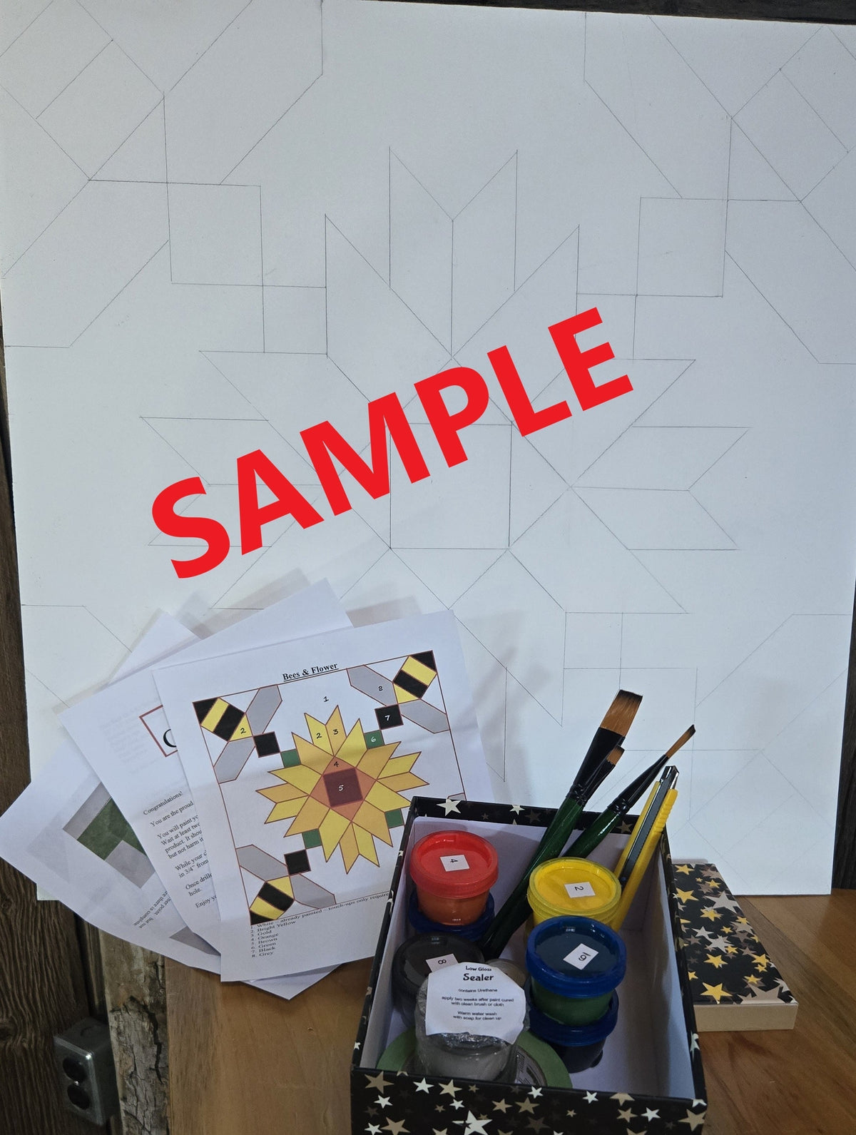 Barn Quilt Kit - Four Maple Leaves