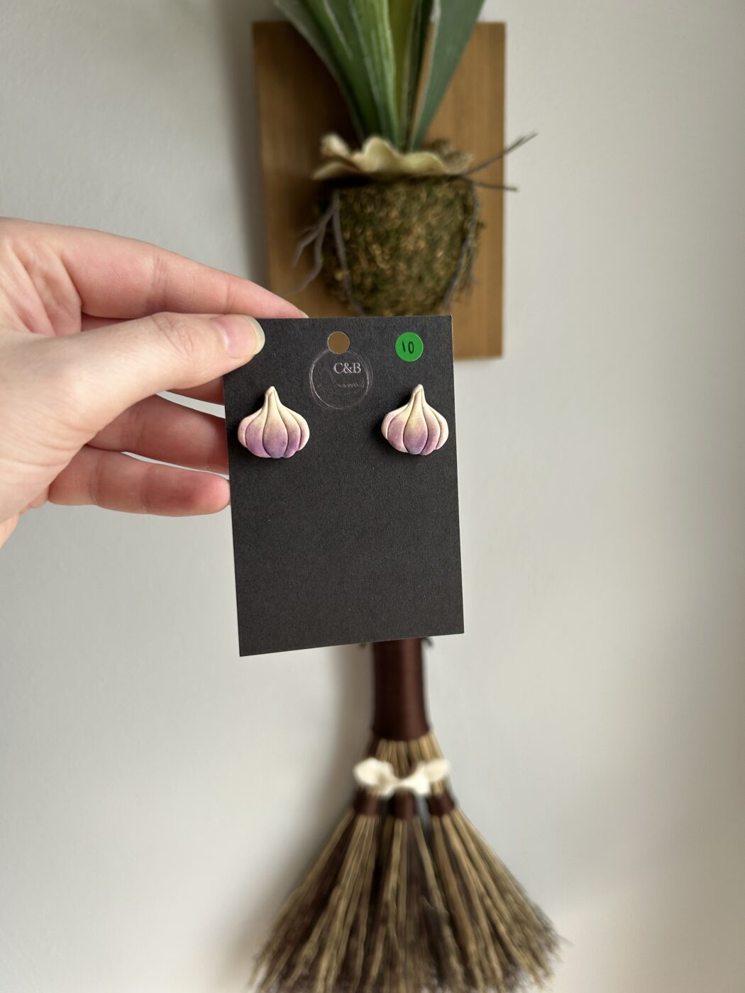 Purple Garlic Earrings