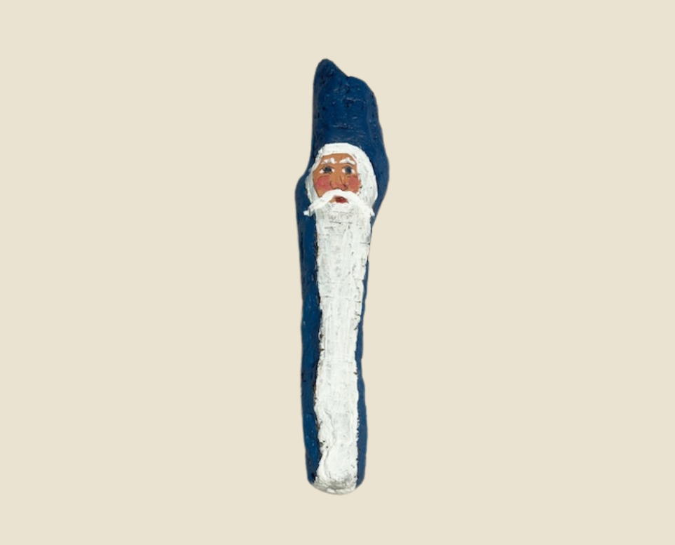 One-of-a-Kind Hand Painted Santa Ornament