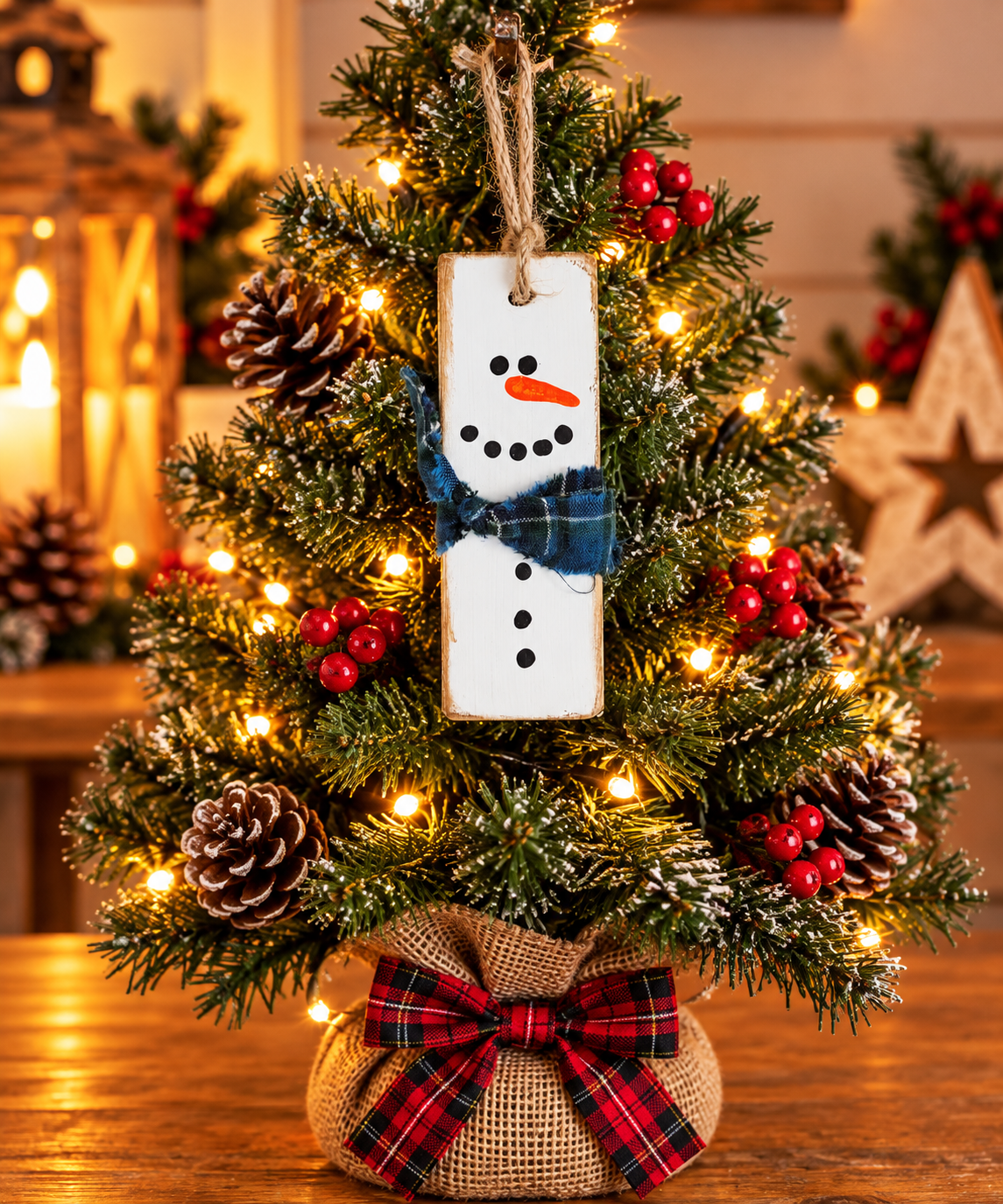 Rustic Snowman Ornaments