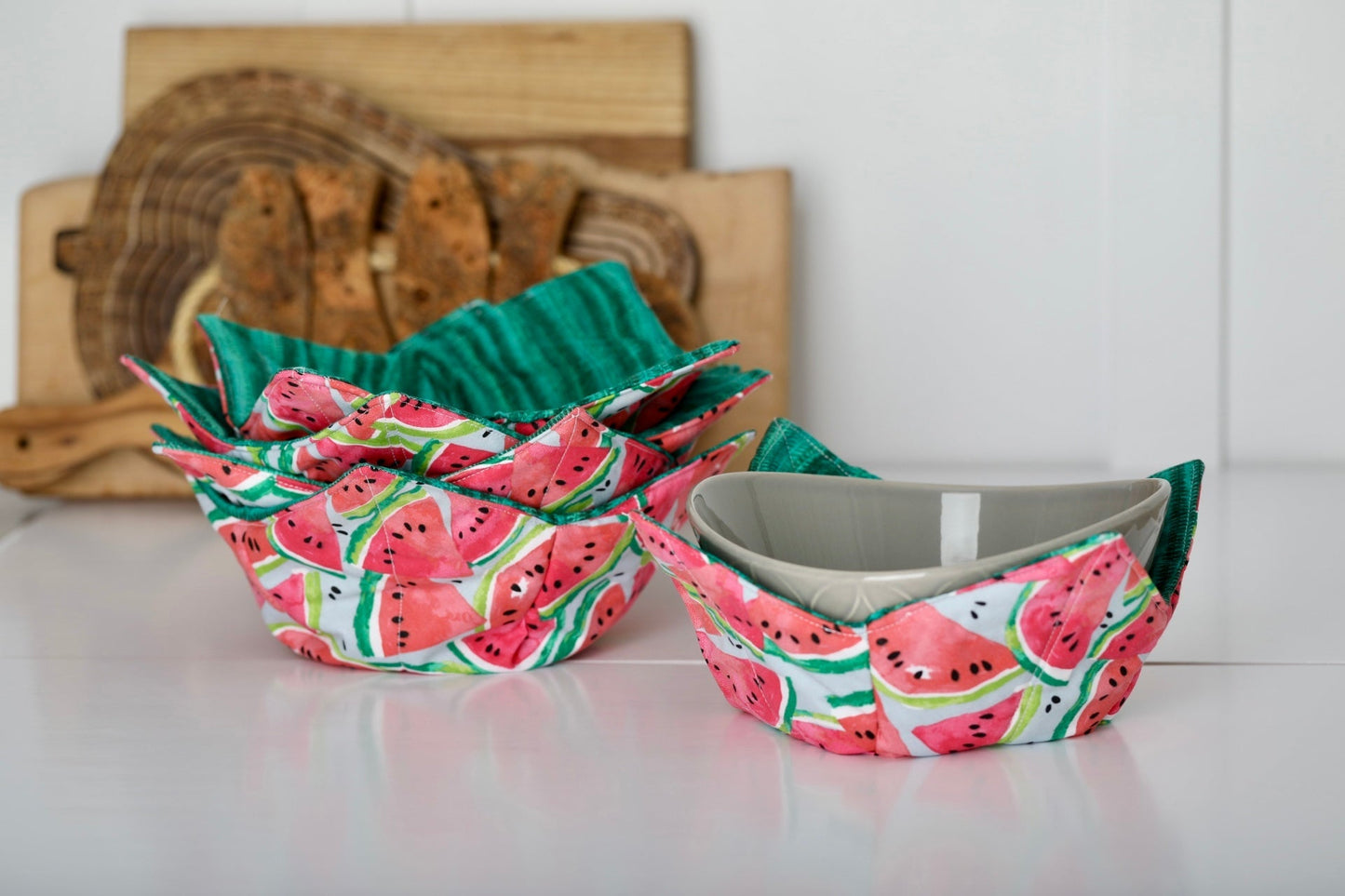 Watermelon Print Microwave Bowl Cozy – Large