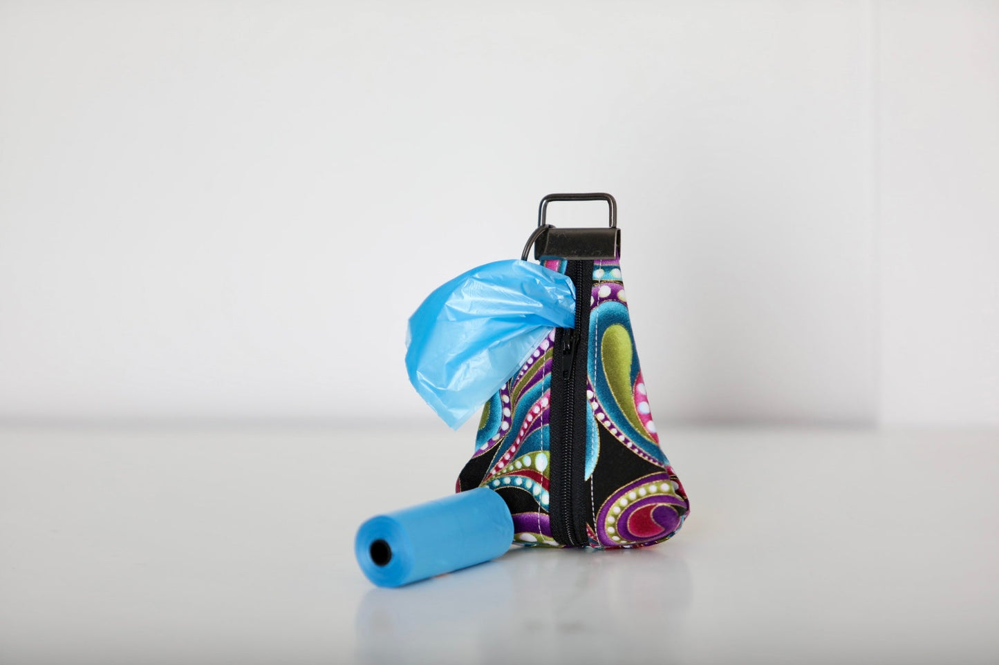 Poop Bag Holder – Keychain (Paisley Design)