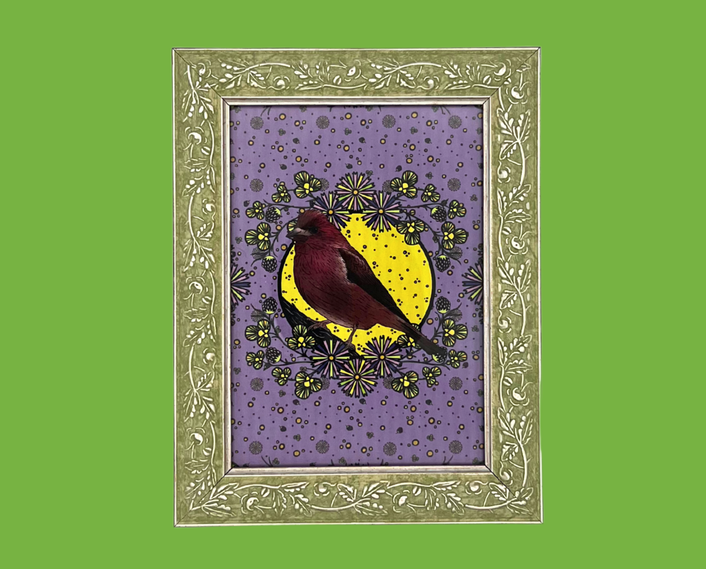 Purple Finch – Framed Print (5×7)