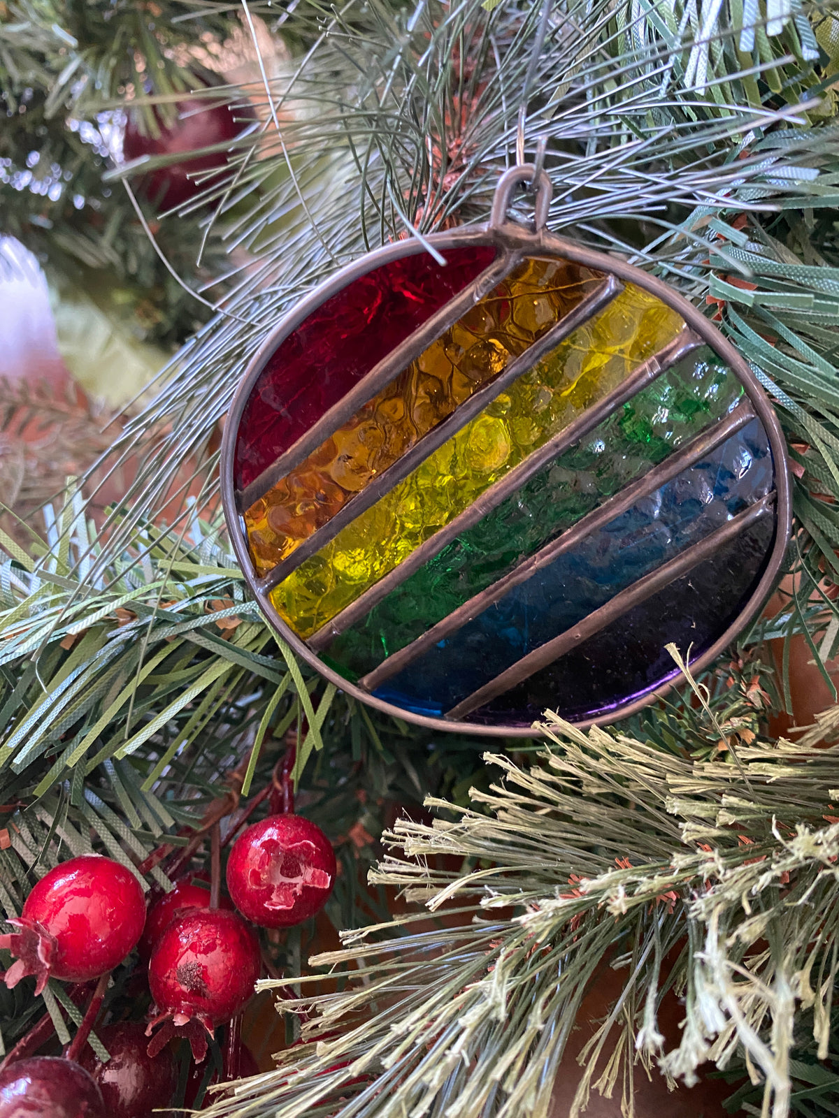 Stained Glass Pride Ornament