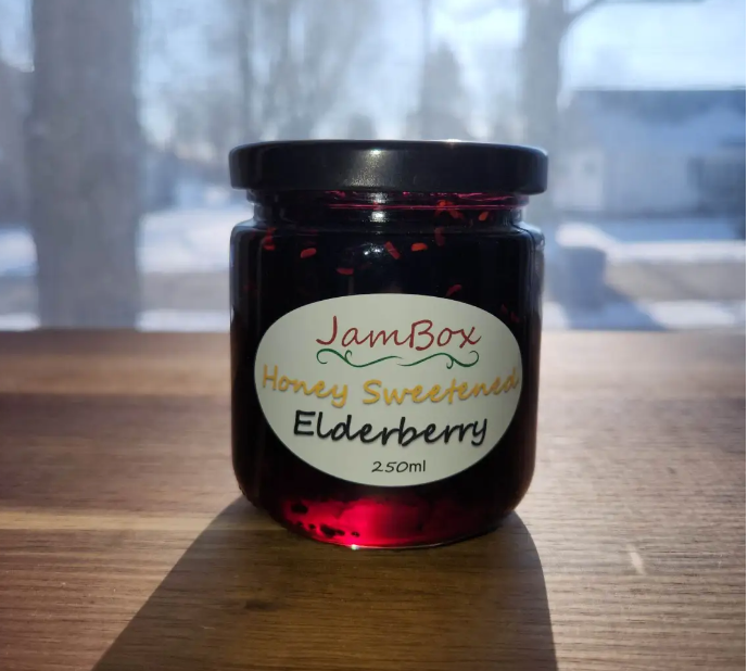 Honey Sweetened Elderberry Jam (250mL)
