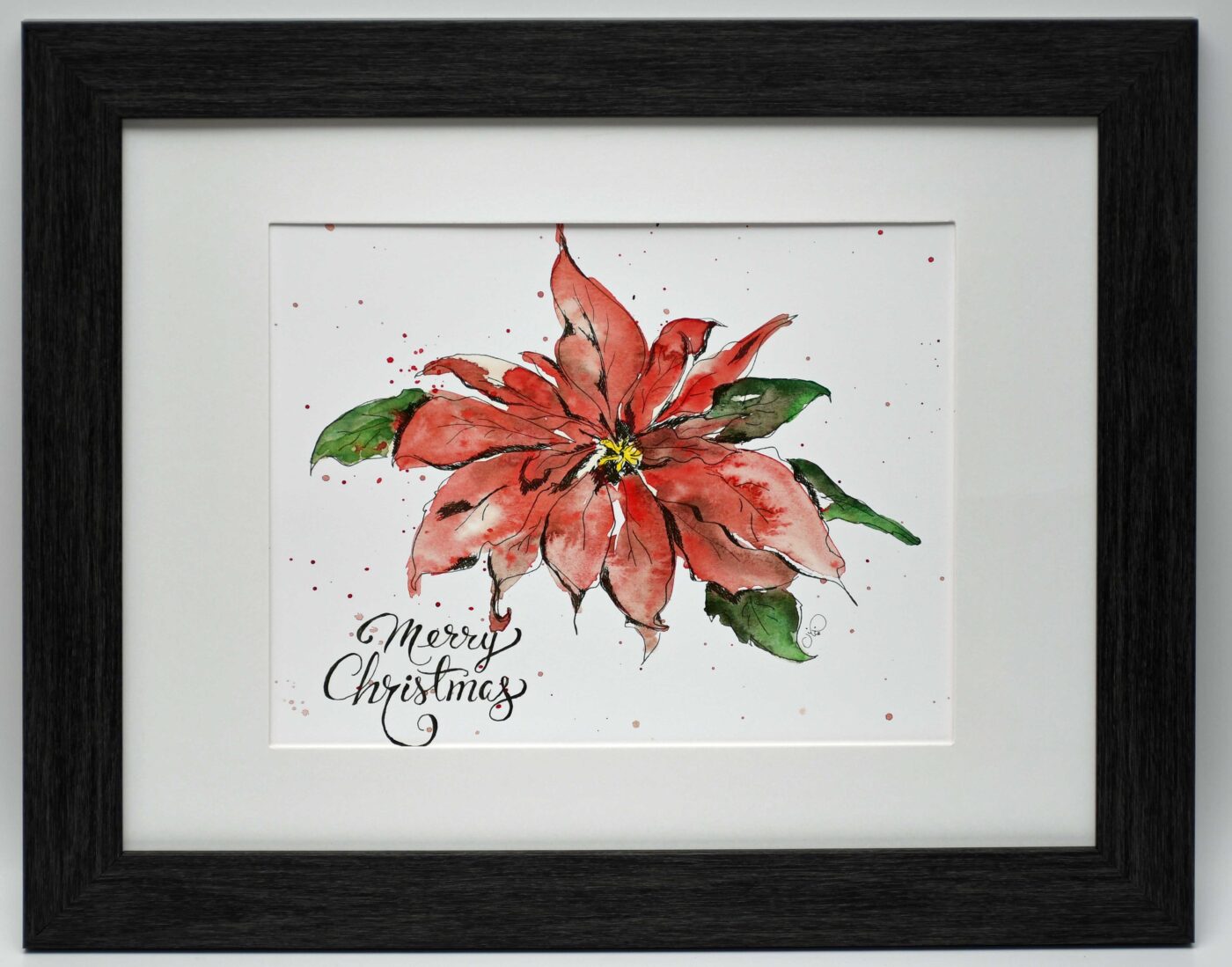 Merry Christmas Poinsettias
