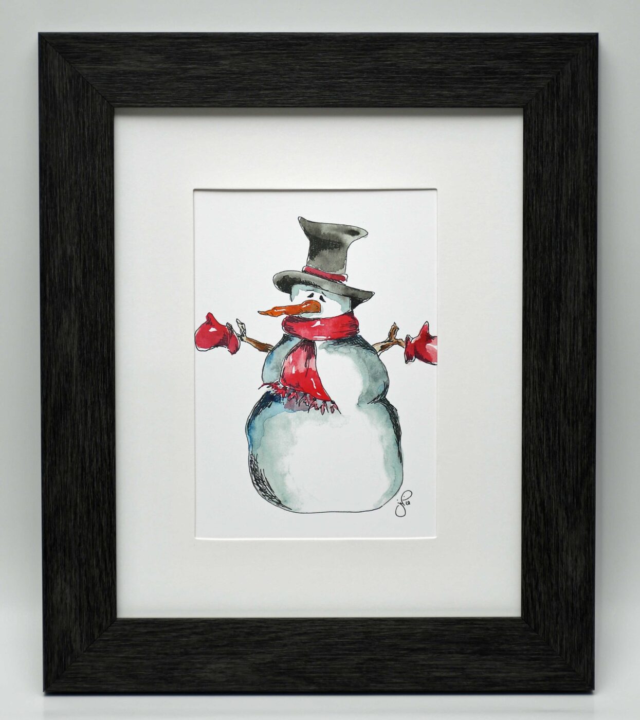 Red Mitten Snowman
