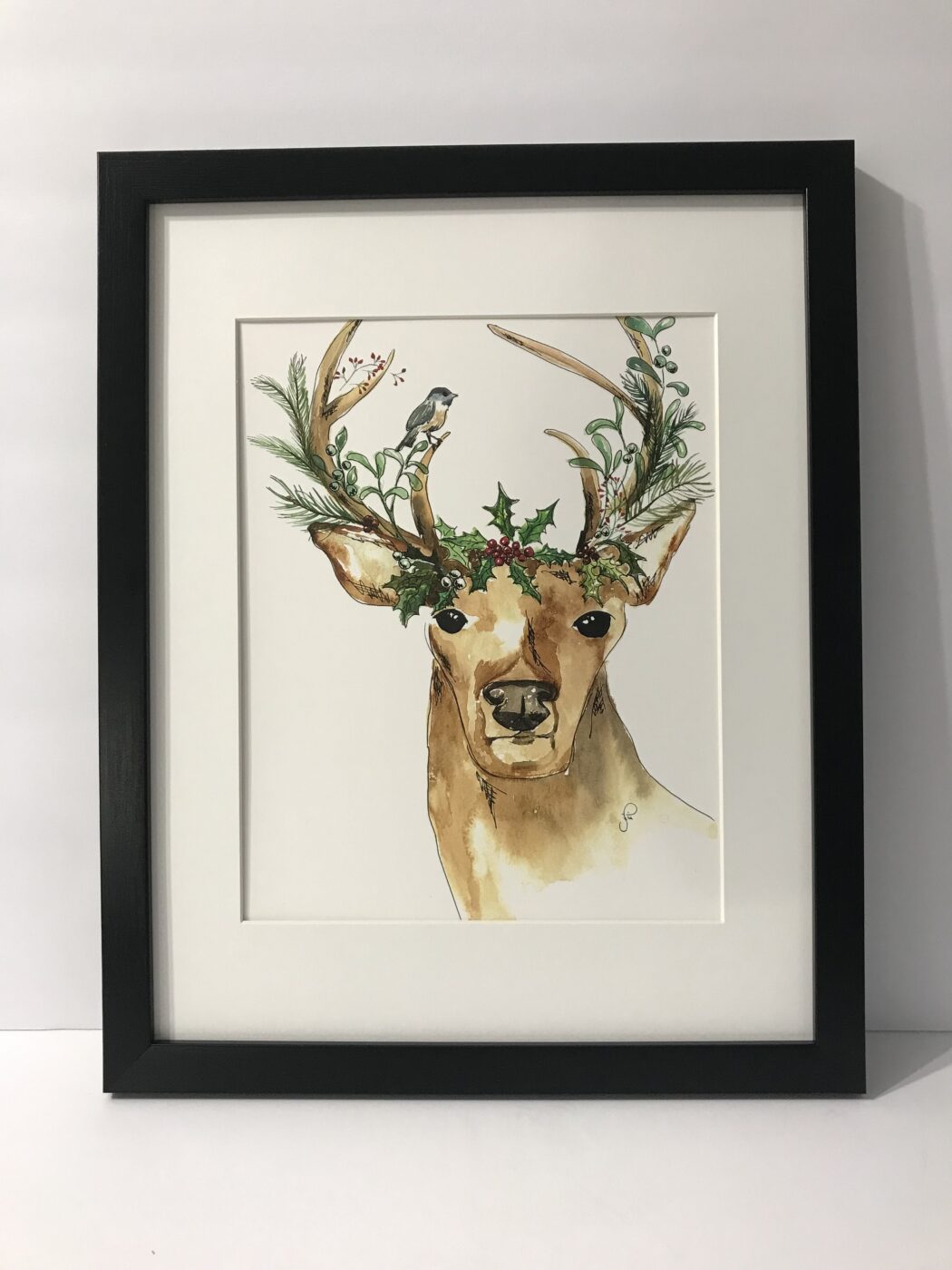 Reindeer And Chicadee