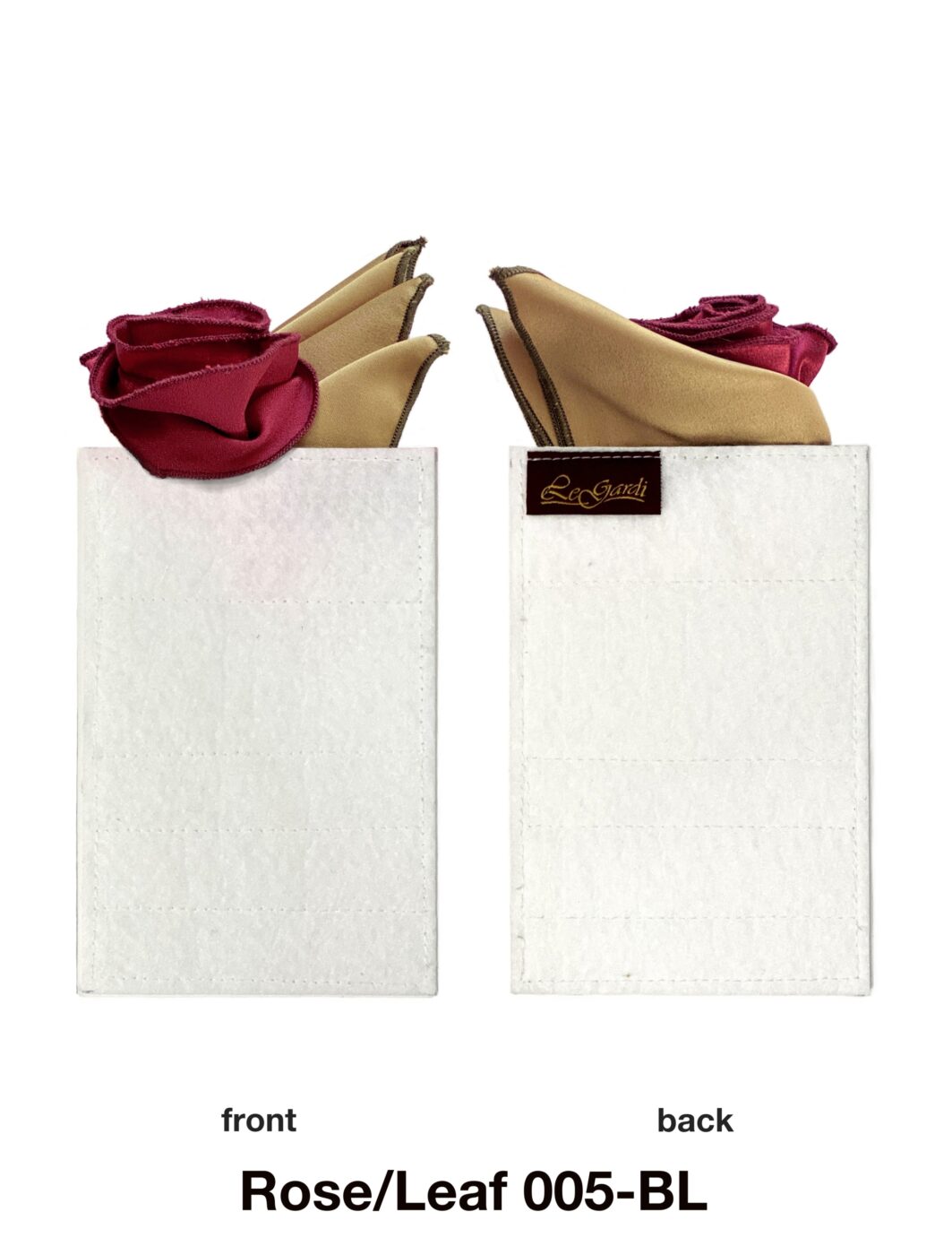 Red Rose Leaf Pocket Square (Women’s)