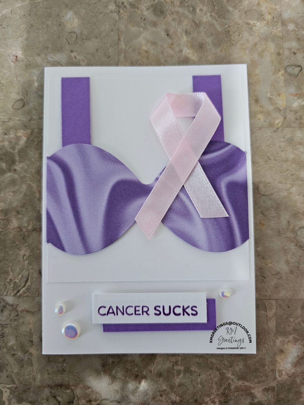 Cancer Sucks (Purple Swirl) Greeting Card