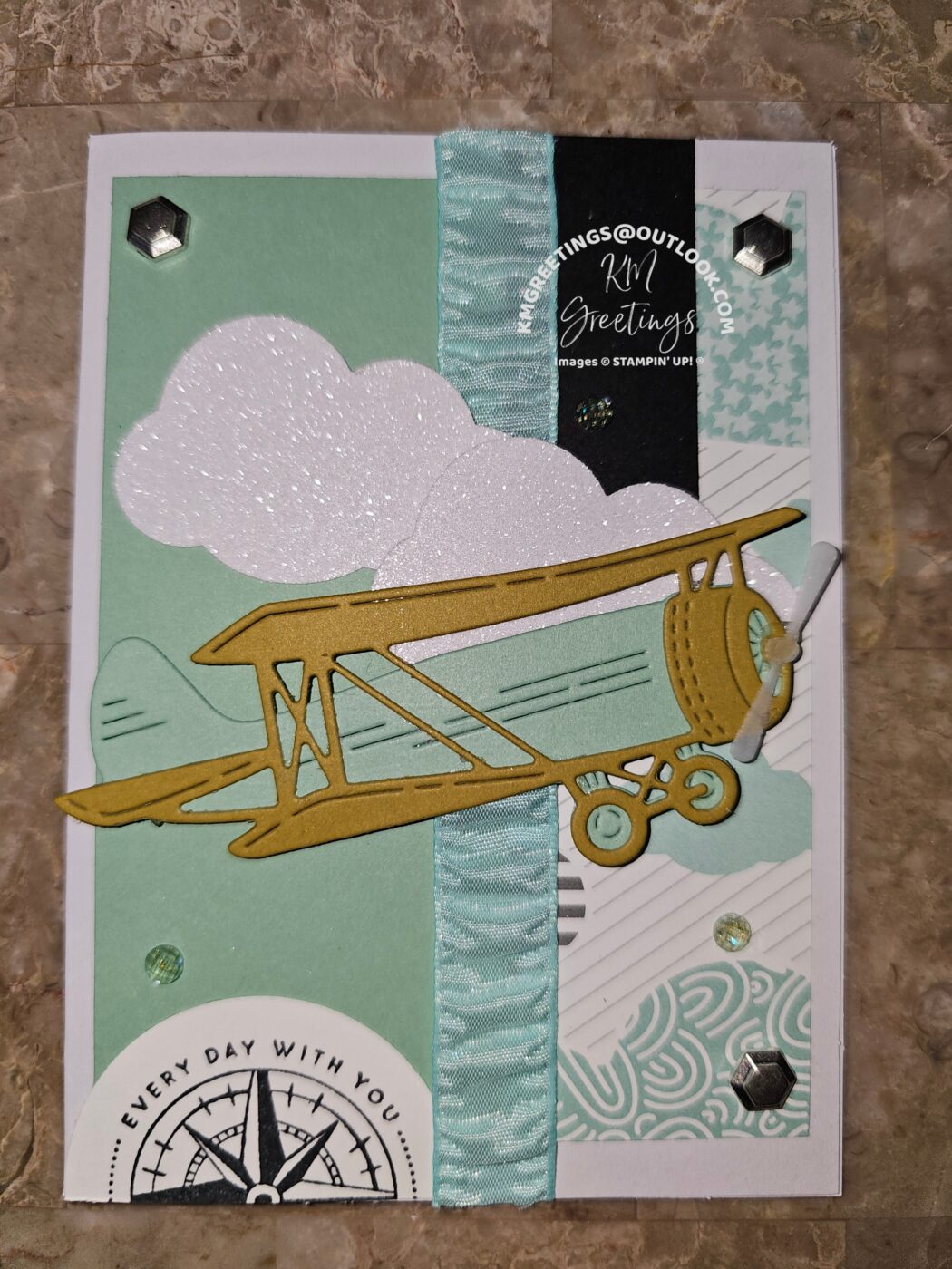 Every Day With You (Gold & Teal) Greeting Card