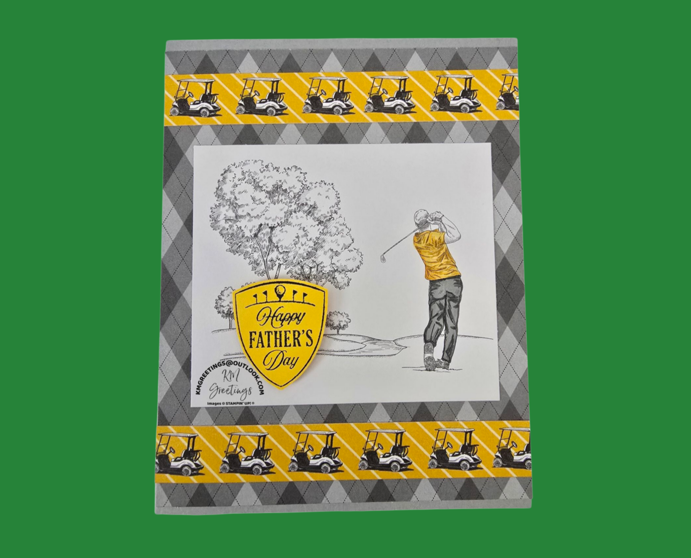 Happy Father’s Day (Golfer, Yellow) Greeting Card