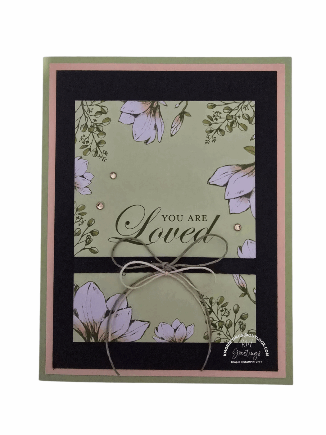You Are Loved (Floral Accents) Greeting Card