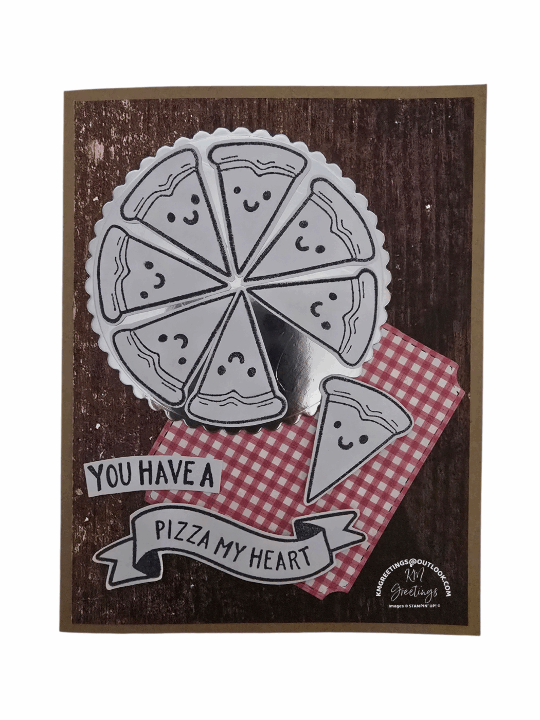 You Have A Pizza My Heart (Colour Your Own) Greeting Card