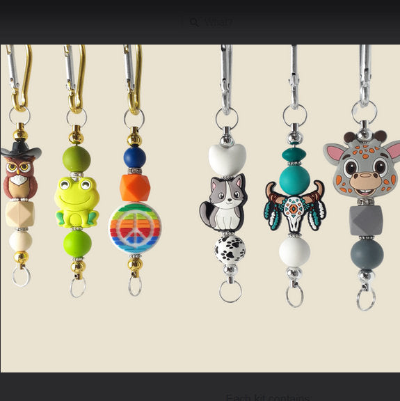 SWEET Treat Silicone Bead Charm Keychain Kit DIY