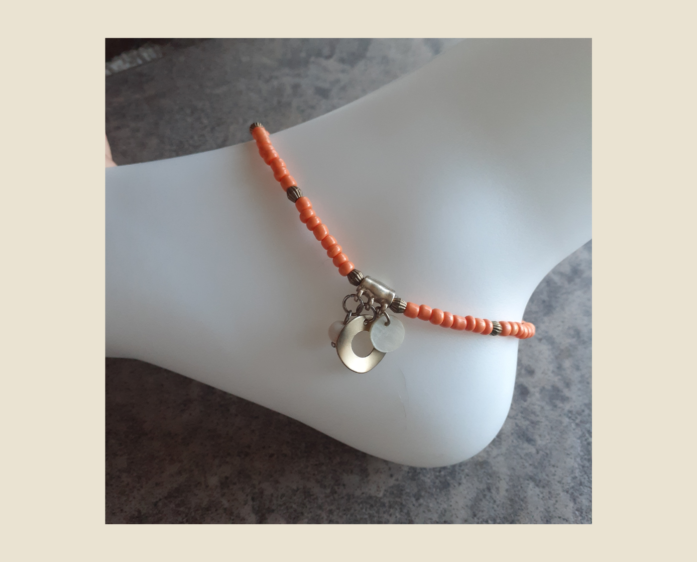 Orange Splash Anklet