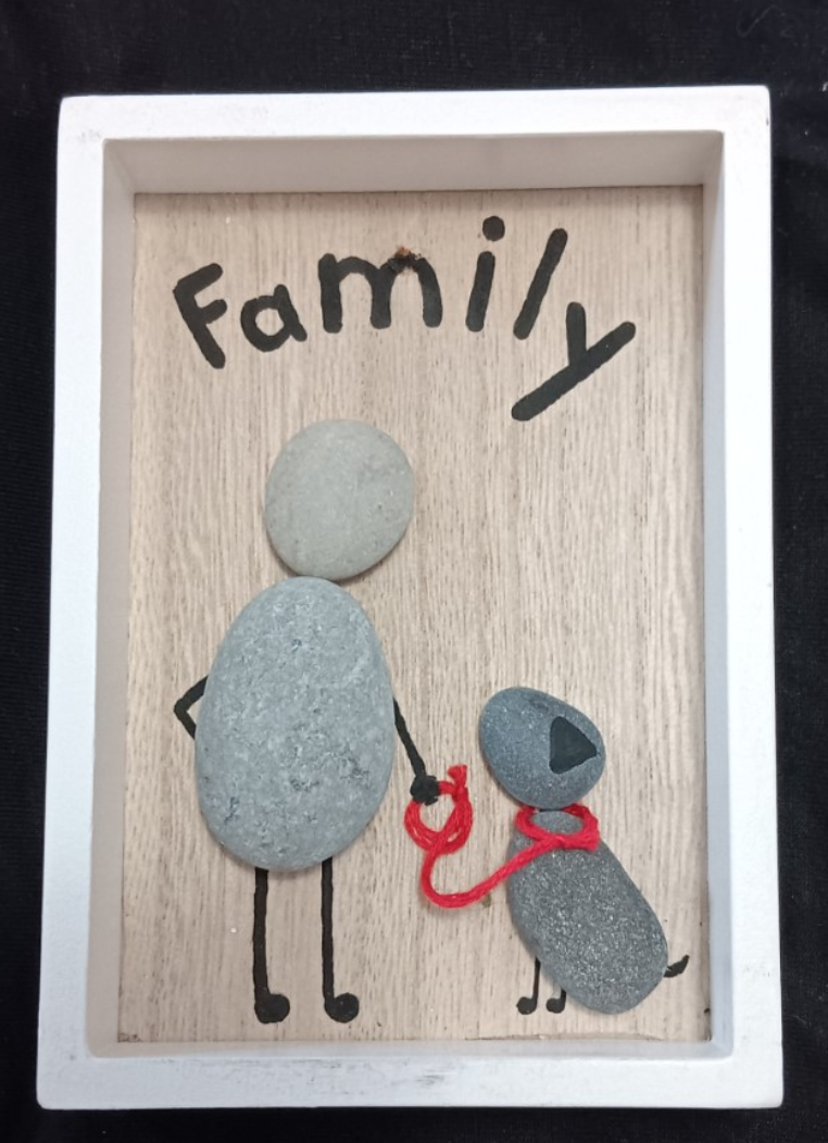 Pebble Portrait – Adult & Dog