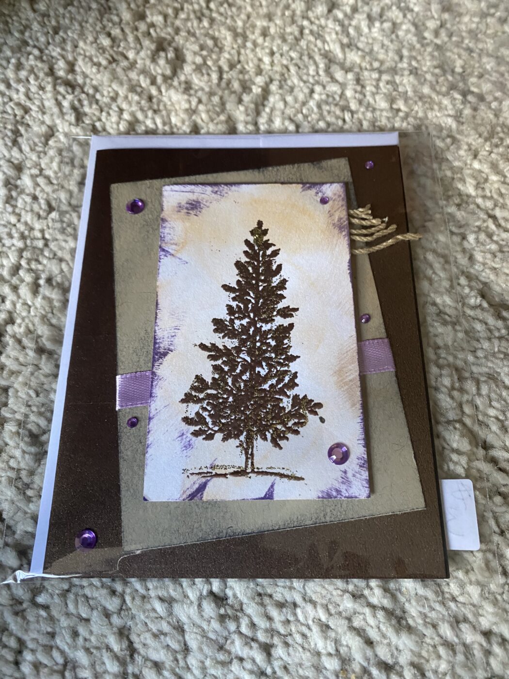 Christmas Tree Greeting Card (gold)