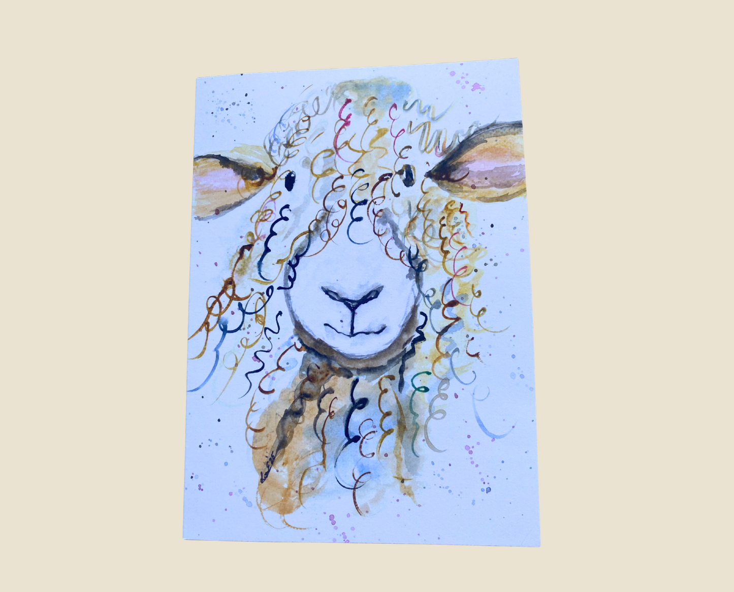 Curly Q Greeting Card