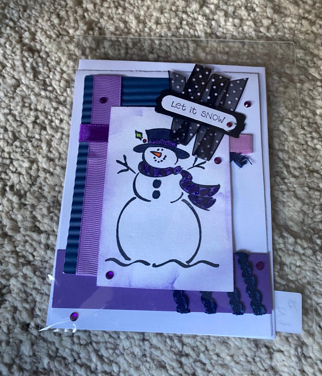 Let It Snow Greeting Card (snowman)