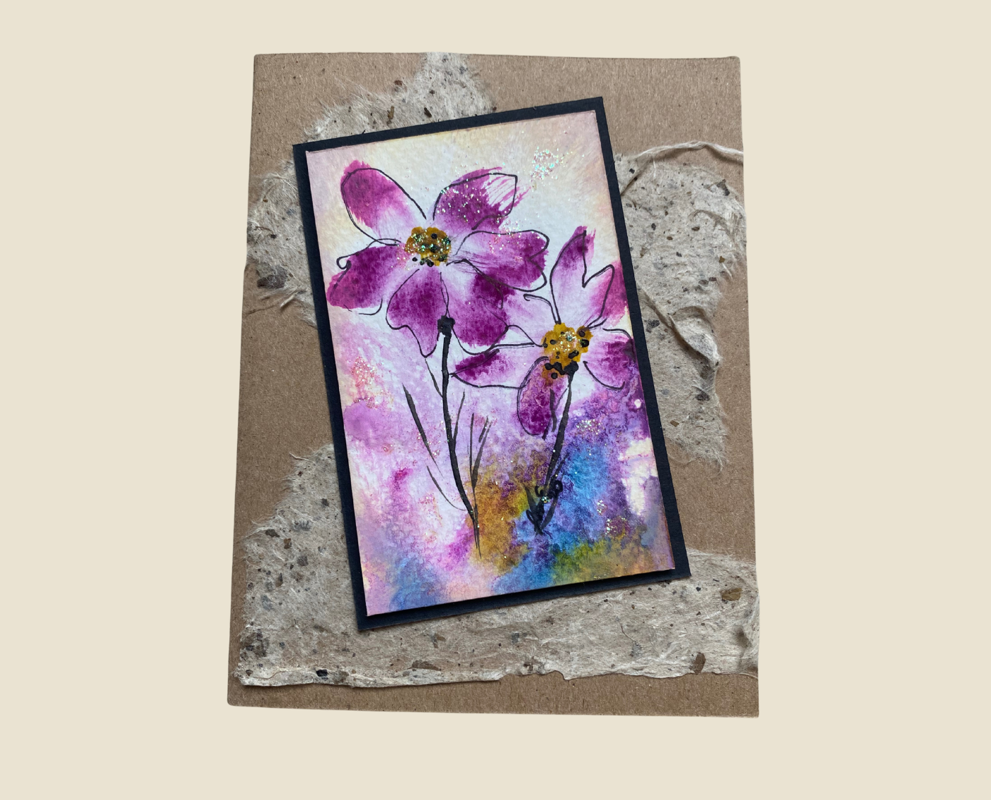 Purple Flowers Greeting Card