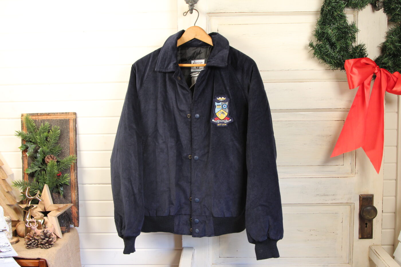 Vintage Navy Blue York Revolver Club Jacket