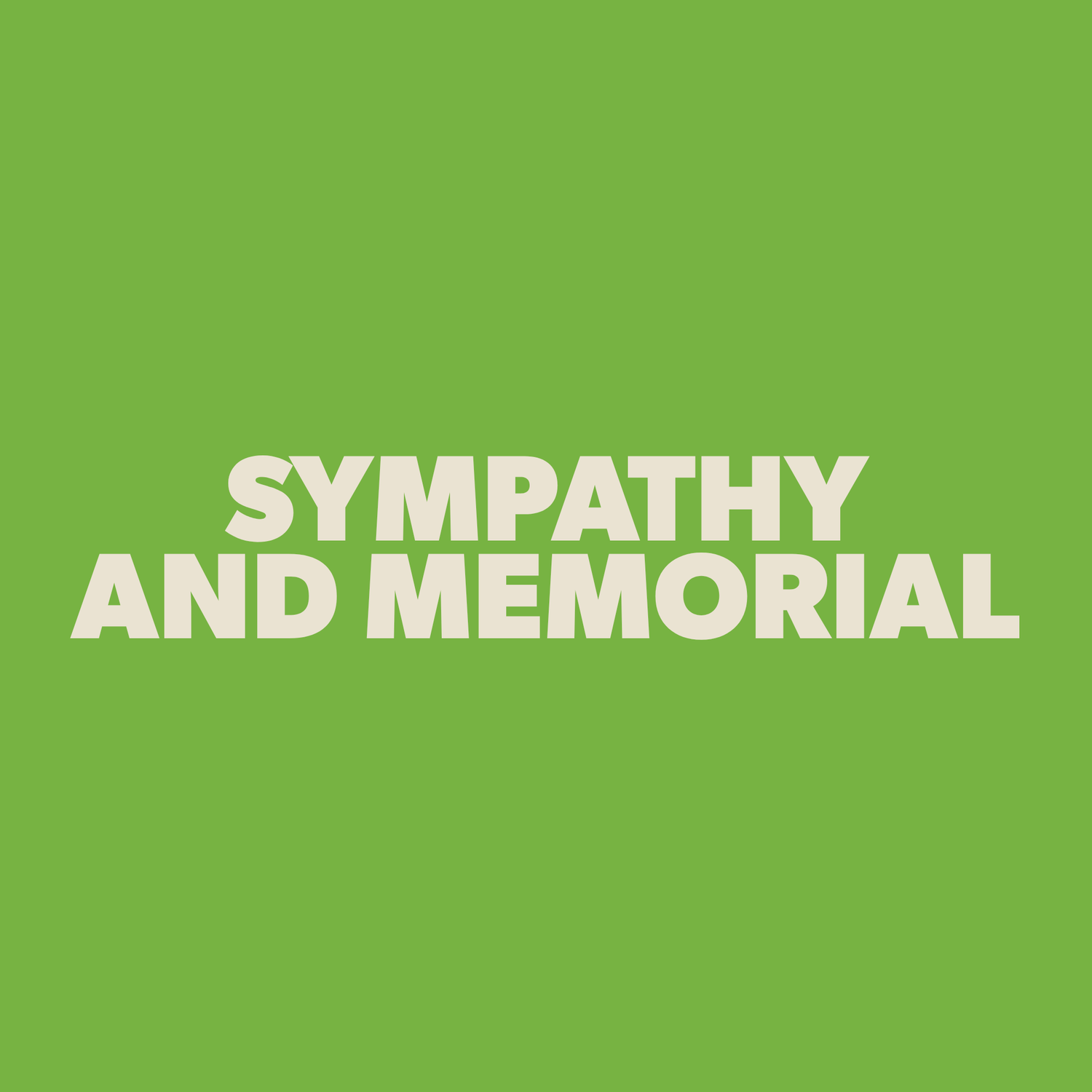 Sympathy & Memorial