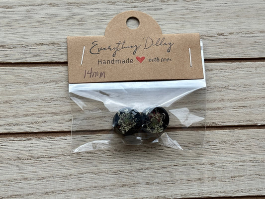 Queen Anne's Lace & Love Lies Bleeding Ear Plugs (stretched ears)