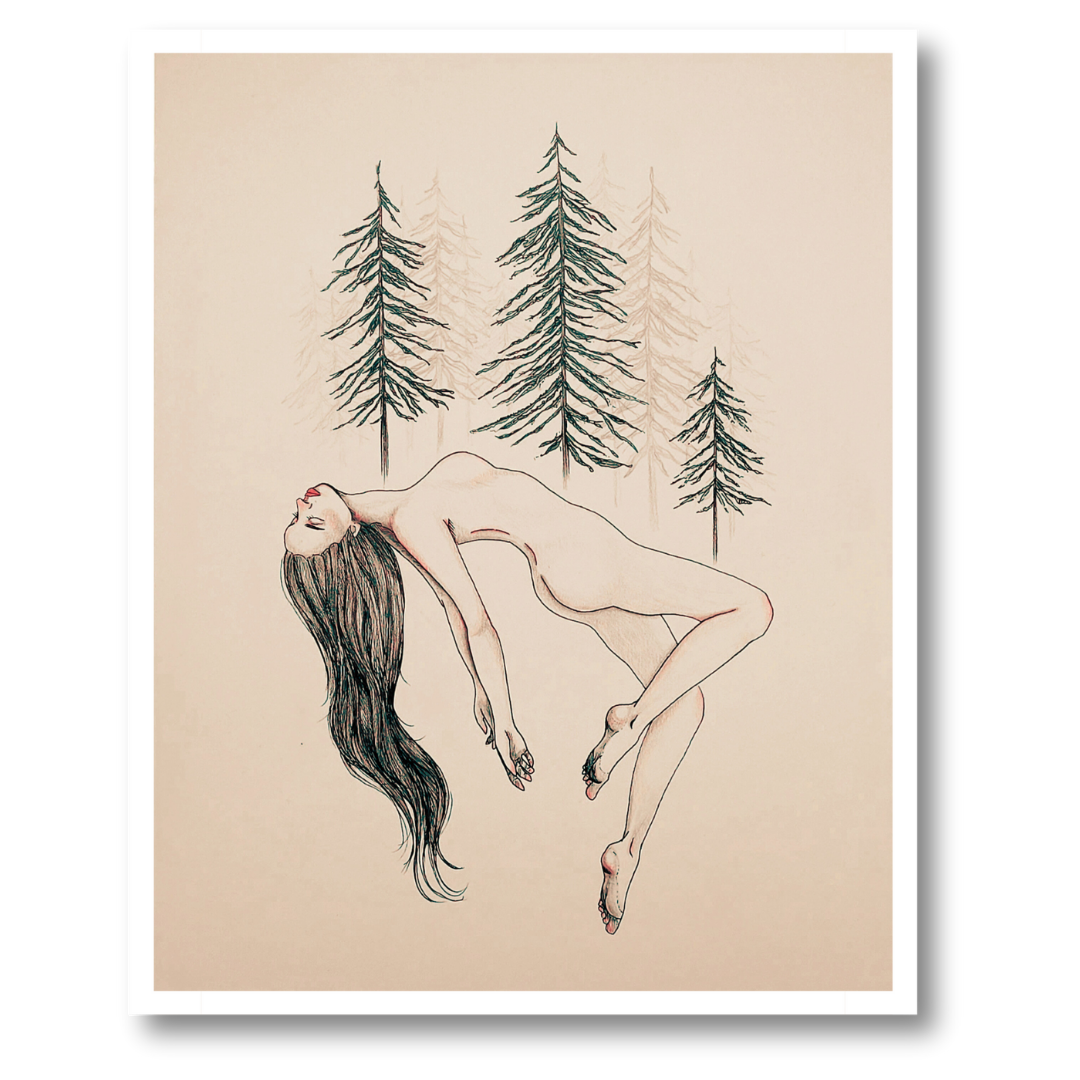 Beneath The Pines Art Print