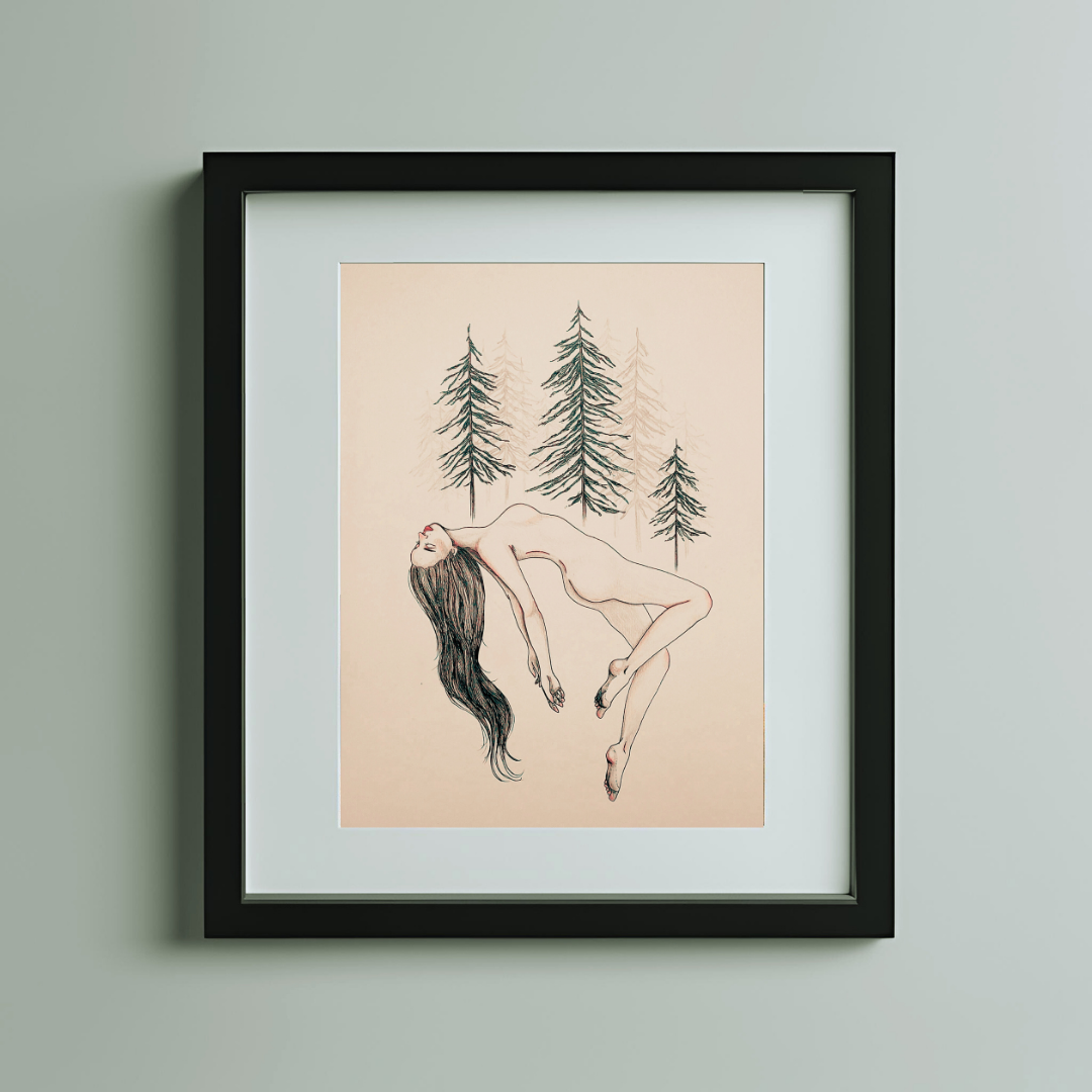 Beneath The Pines Art Print