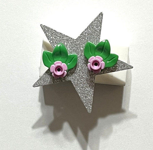 Lego Flower & Foilage Stud Earrings