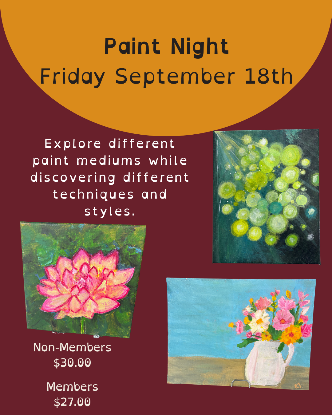 September Paint Night - September 18th: