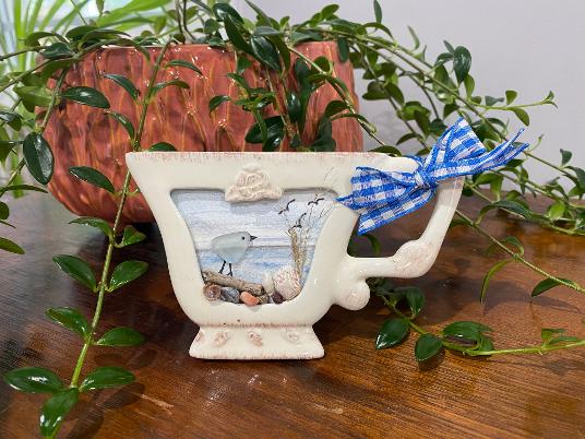 Morning at the Shore Teacup Framed Artwork