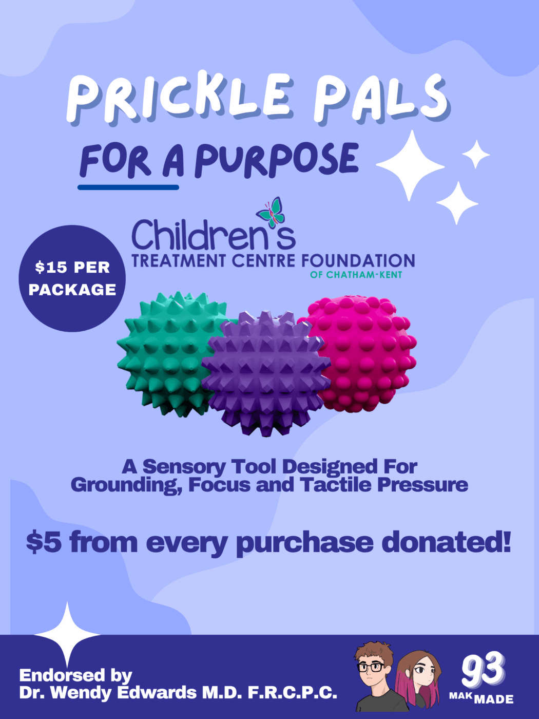 Prickle Pals CTCF Fundraiser (Keychain)