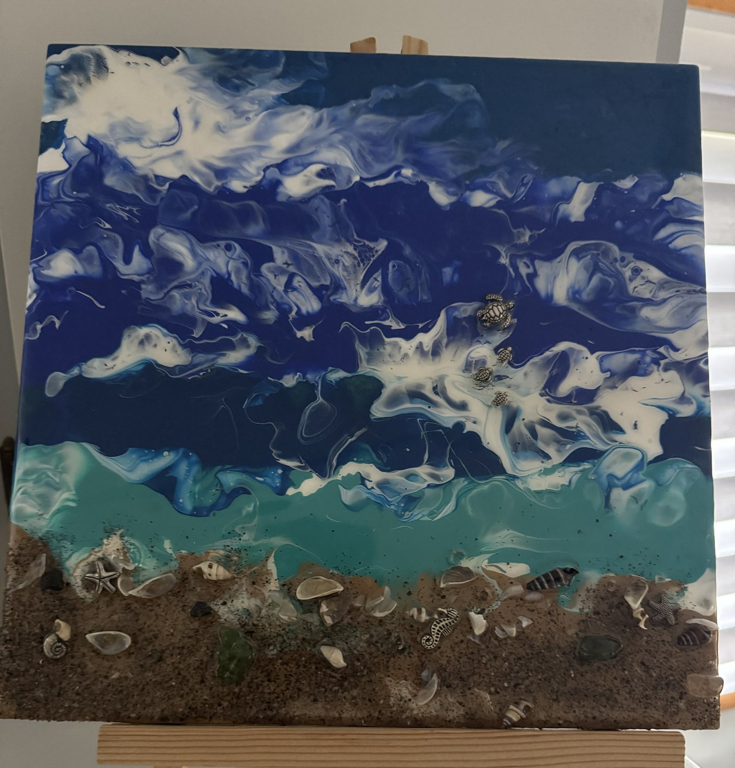 Acrylic Pour Ocean Scene