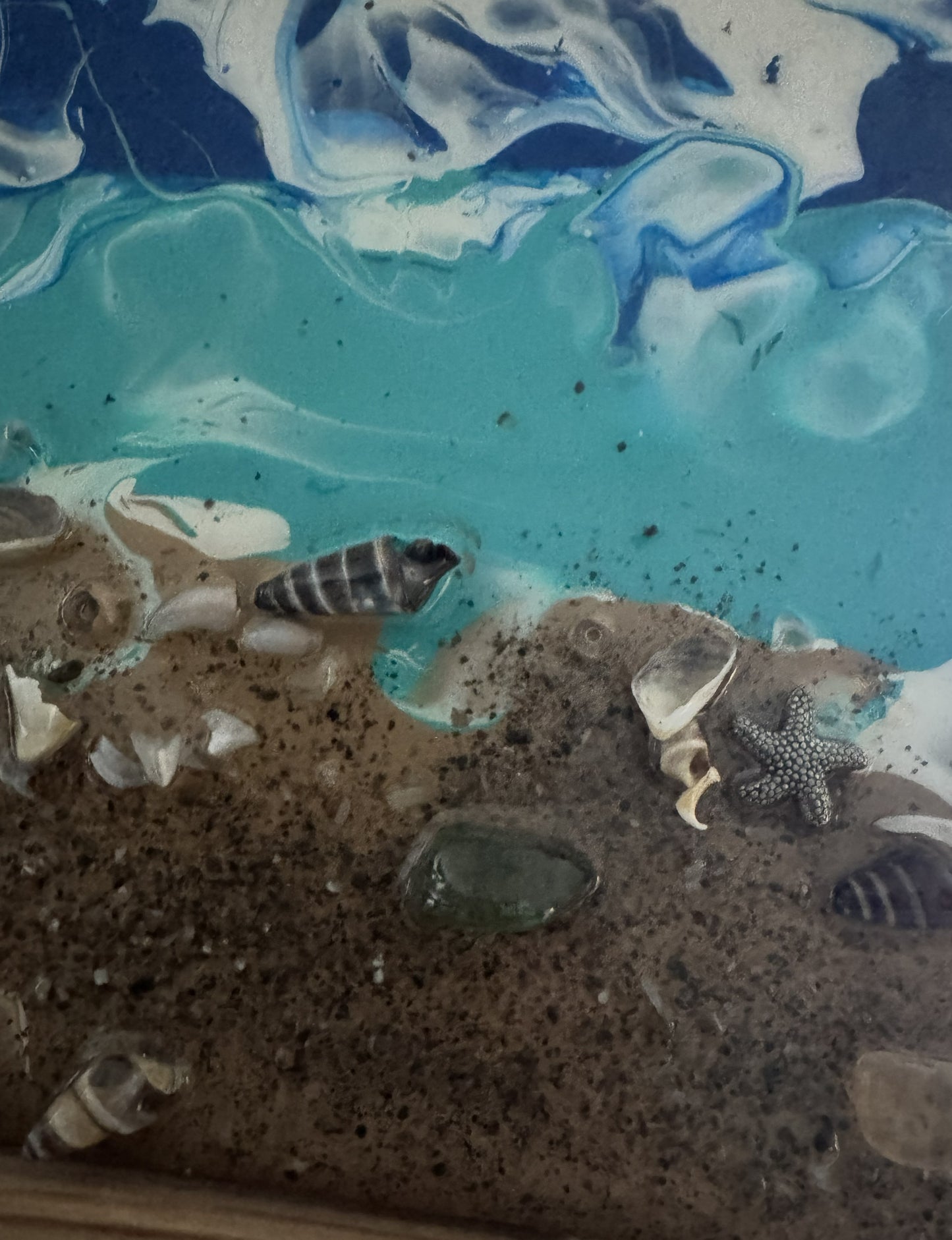 Acrylic Pour Ocean Scene