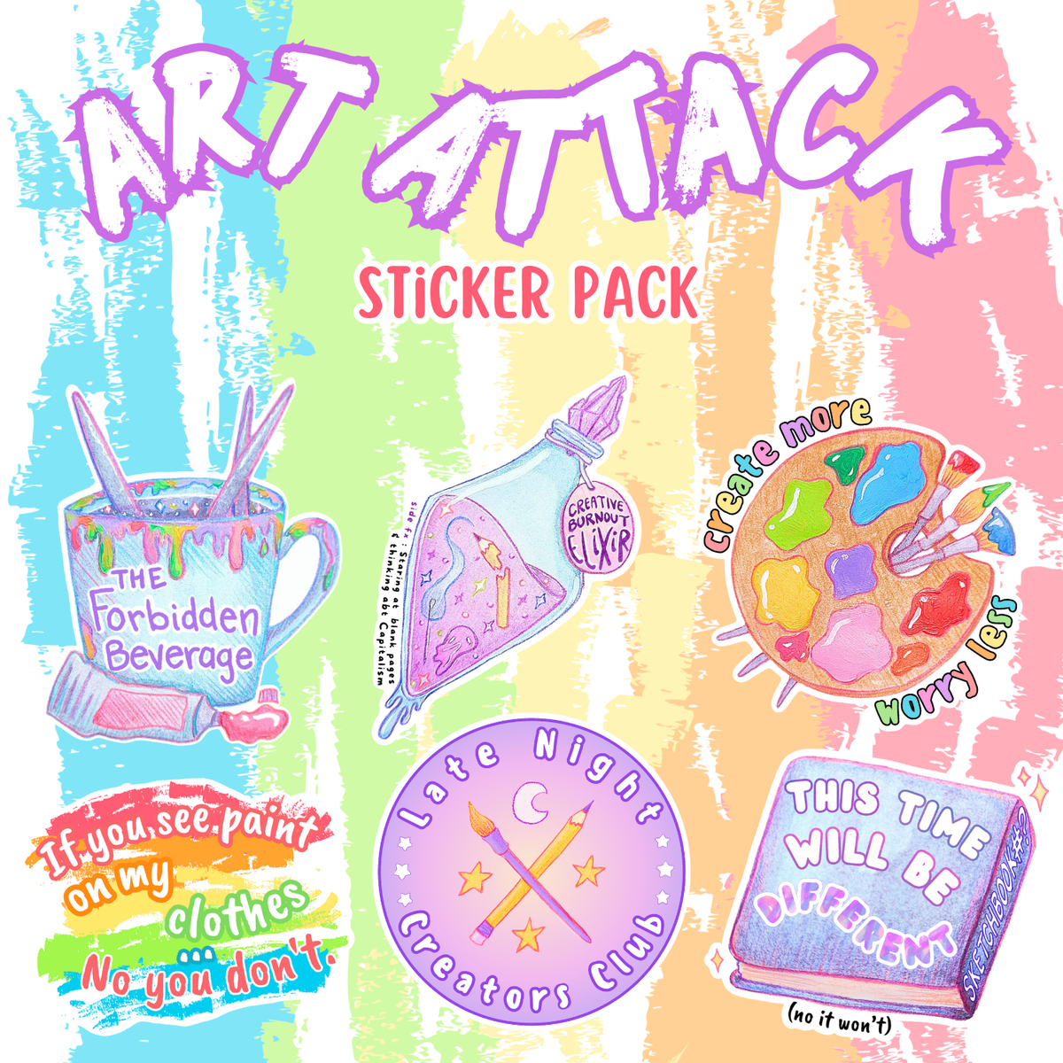 Art Attack Sticker Pack