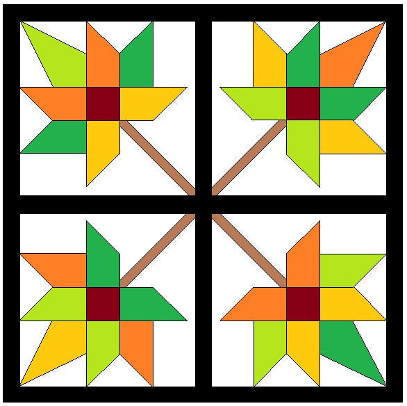Barn Quilt Kit - Four Maple Leaves