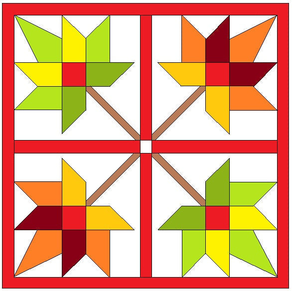 Barn Quilt Kit - Four Maple Leaves
