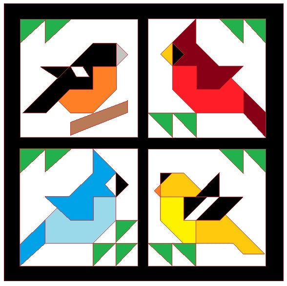 Barn Quilt Kit - Birds at the Window