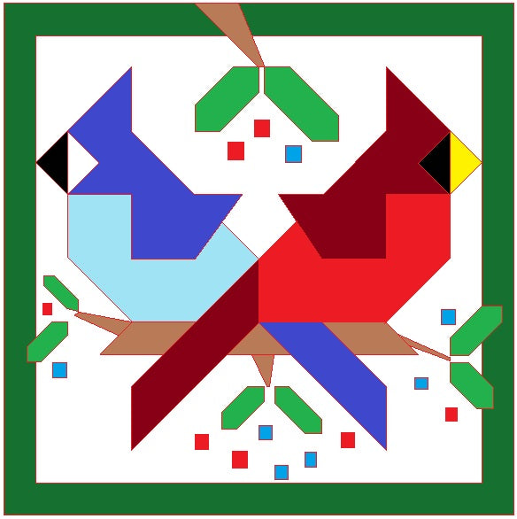 Barn Quilt Kit -  Cardinal & Blue Jay