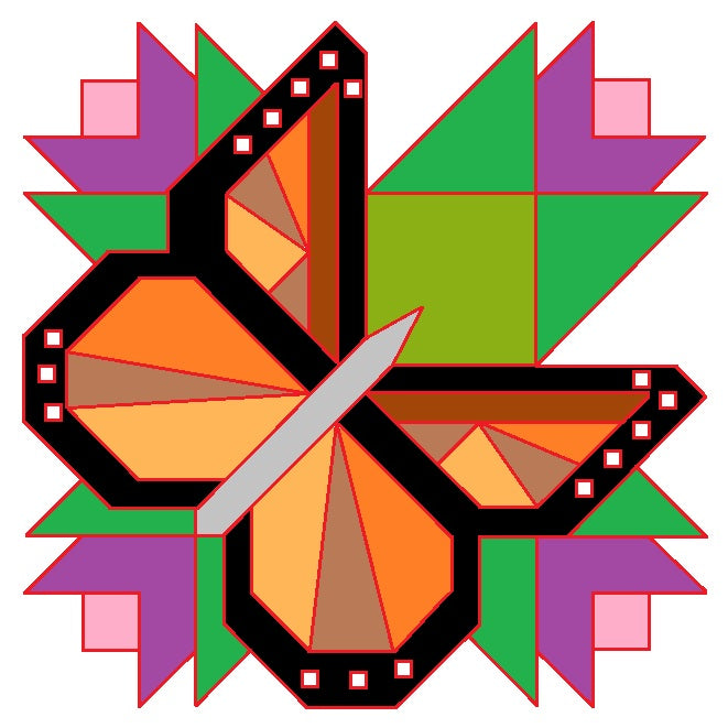 Barn Quilt Kit -  Monarch & Milkweed