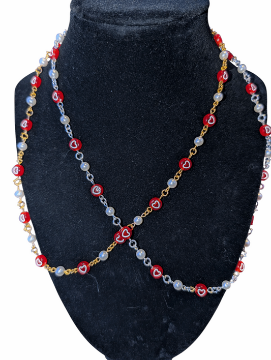 Two Of Hearts Necklace Set