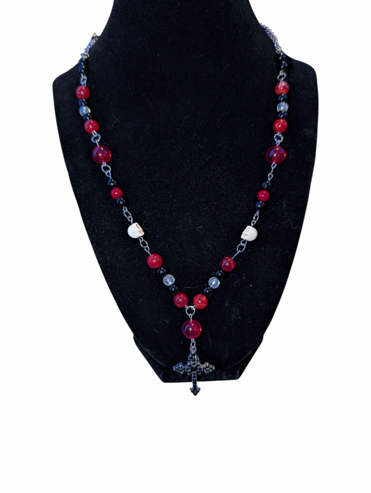 Vampire Cross Necklace