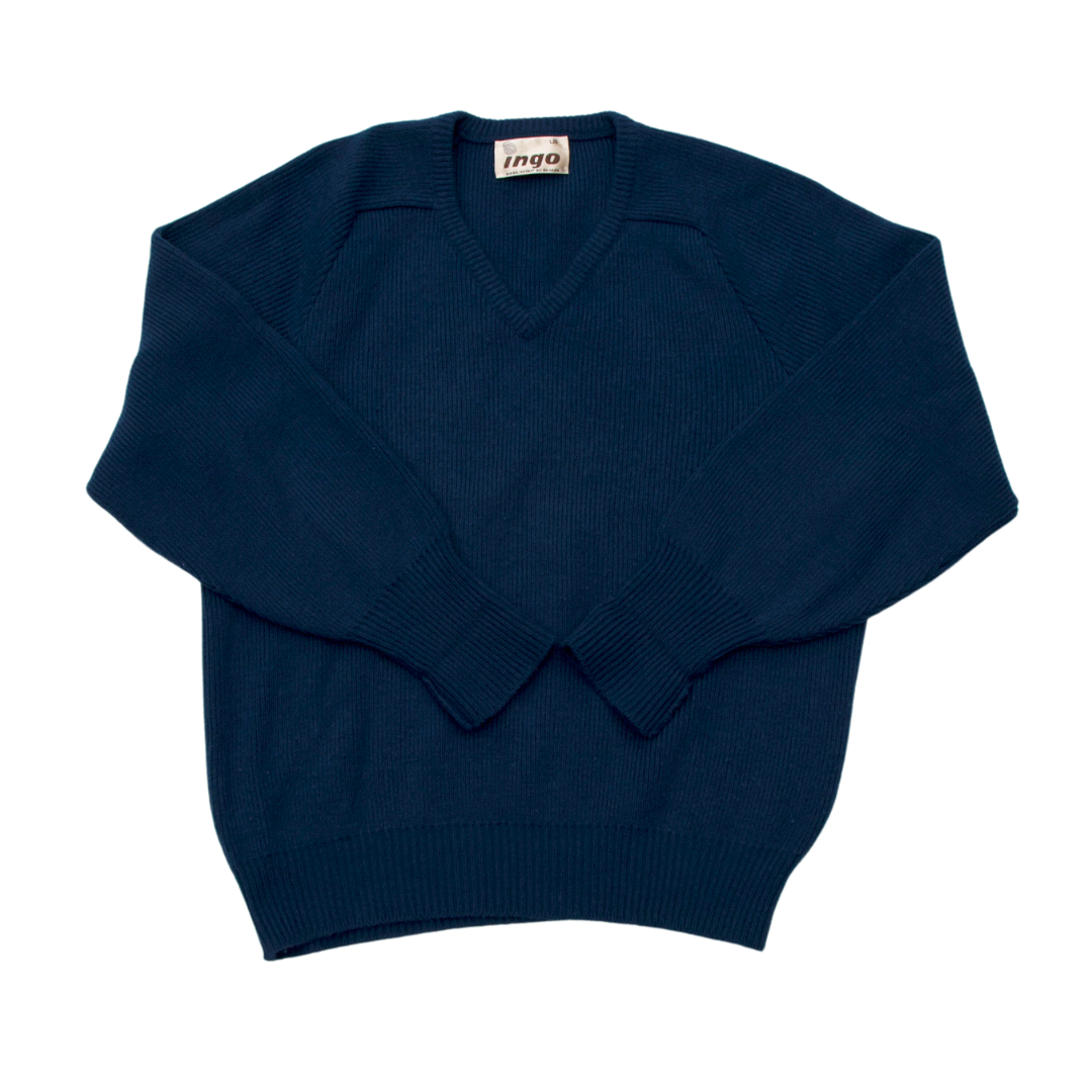 Vintage Blue V-Neck Sweater