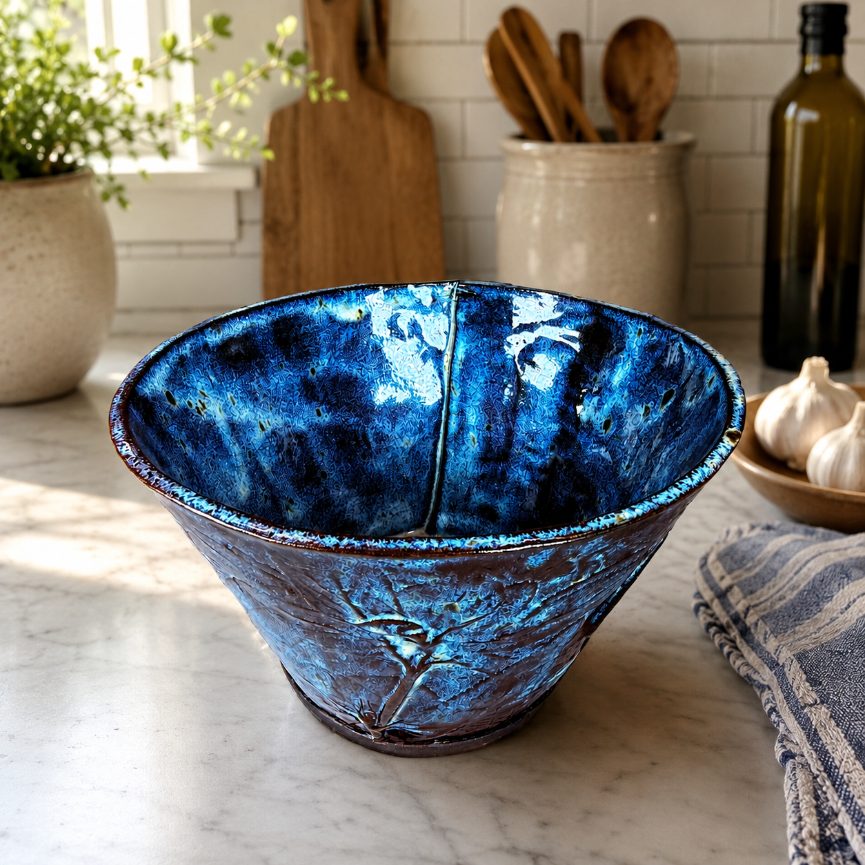 Bowl, Midnight Clematis