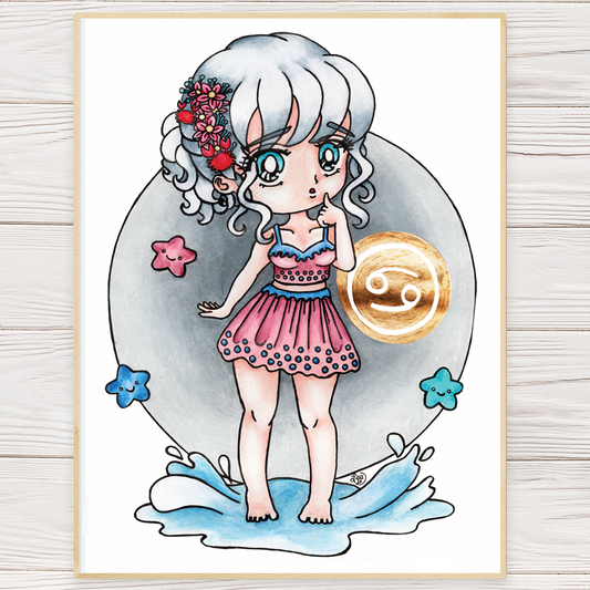 Astro Girls Art Print - Cancer