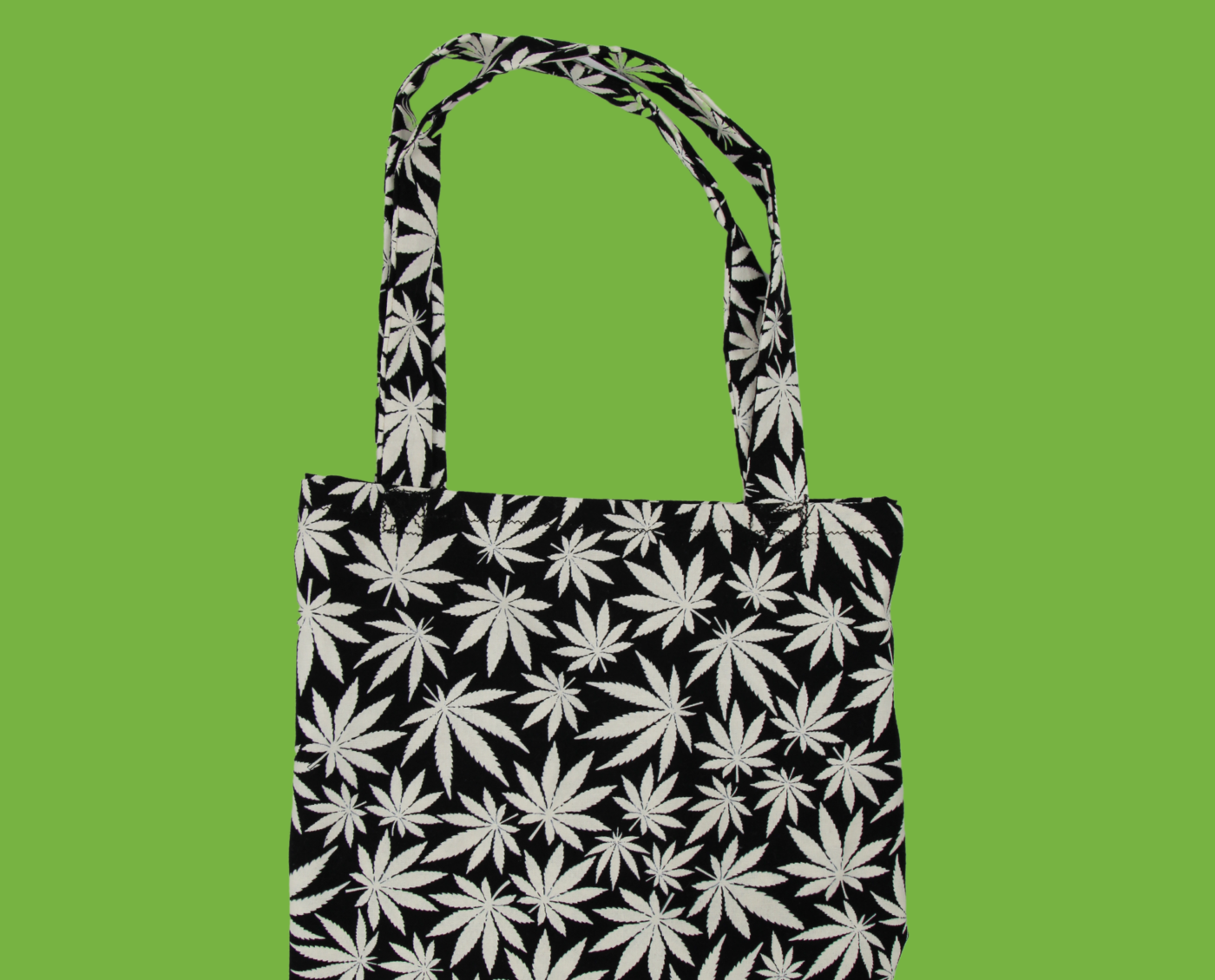 Leaf Tote Bag (Glow in the Dark White on Black)