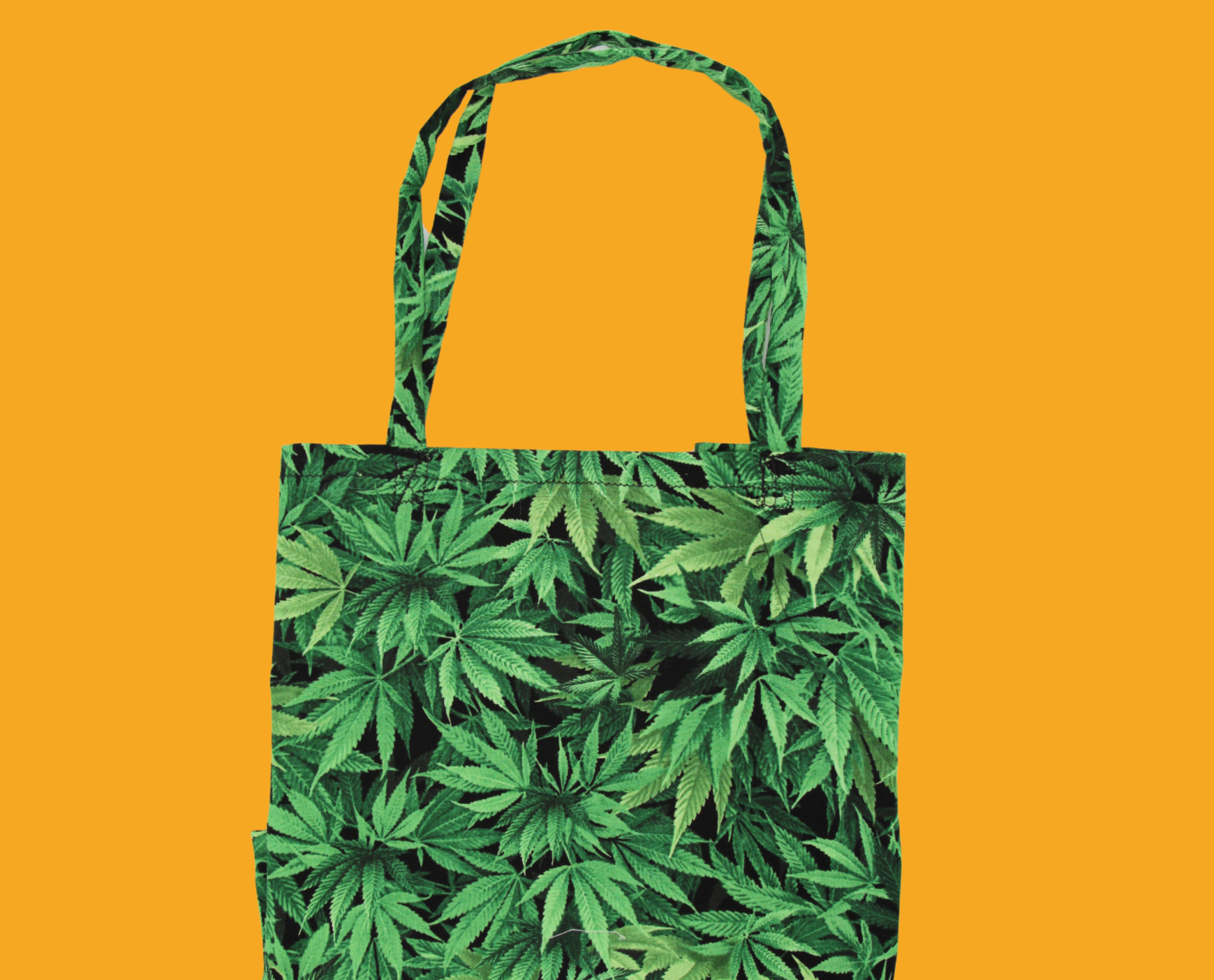 Leaf Tote Bag (Green on Black)